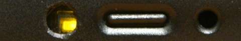 Image: Closeup of badly drilled LED hole
